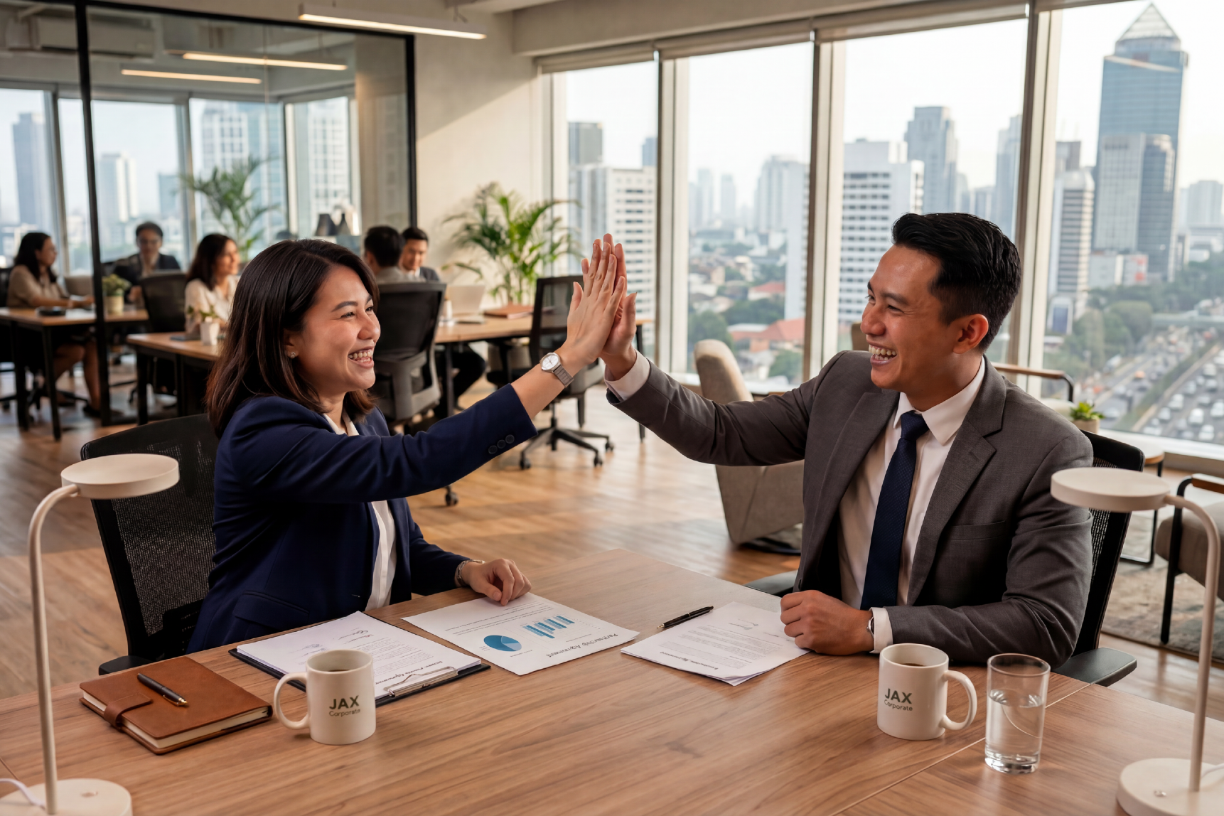 Professional business team collaboration